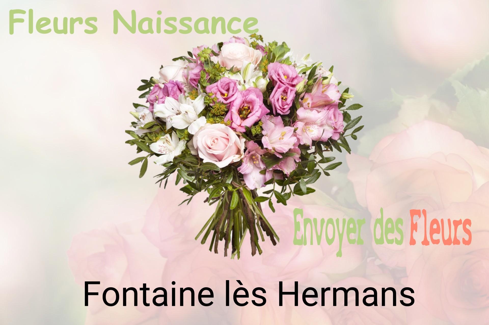 Bouquet de fleurs de naissance livré à Fontaine-lès-Hermans