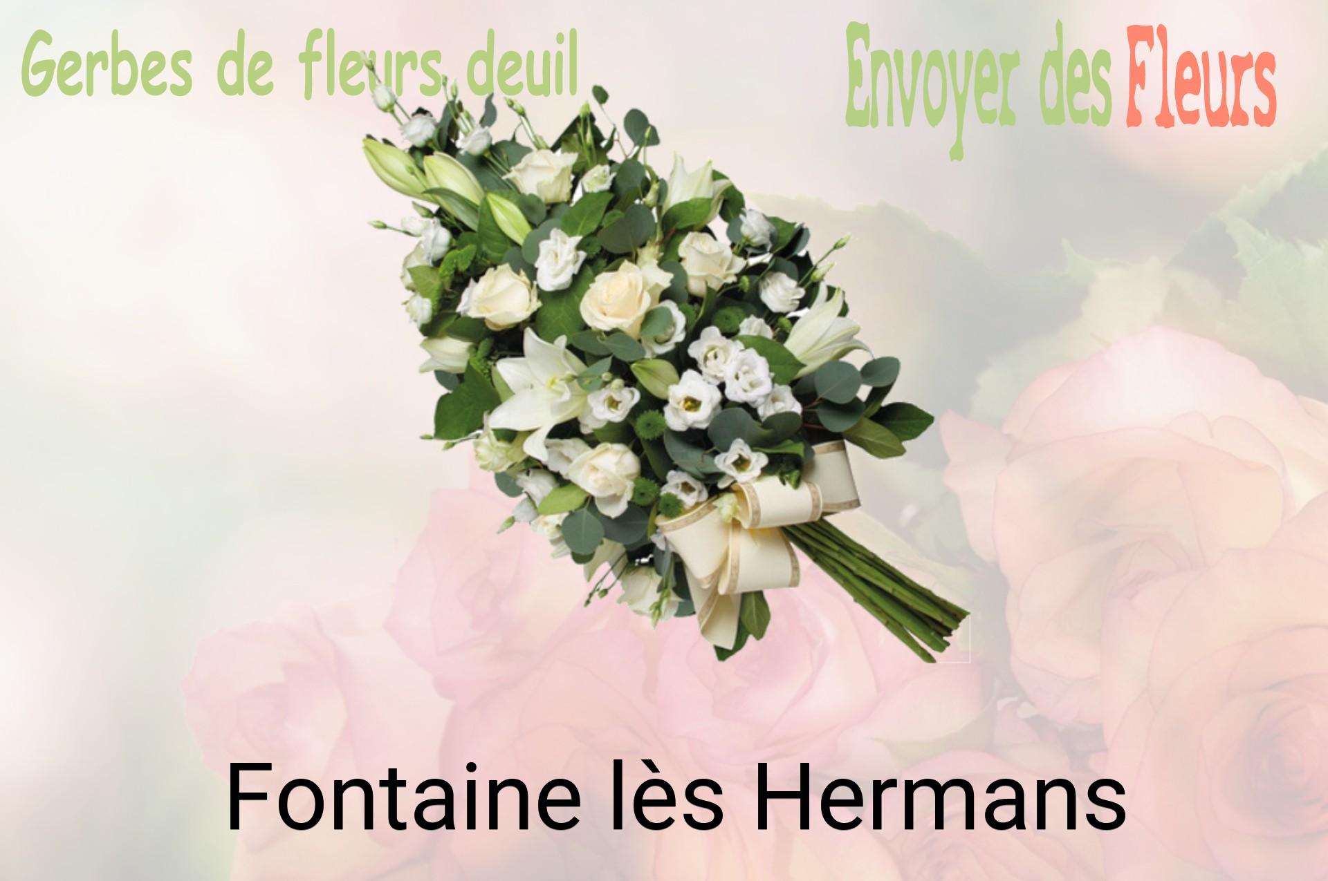 Gerbe de fleurs de deuil livrée à Fontaine-lès-Hermans